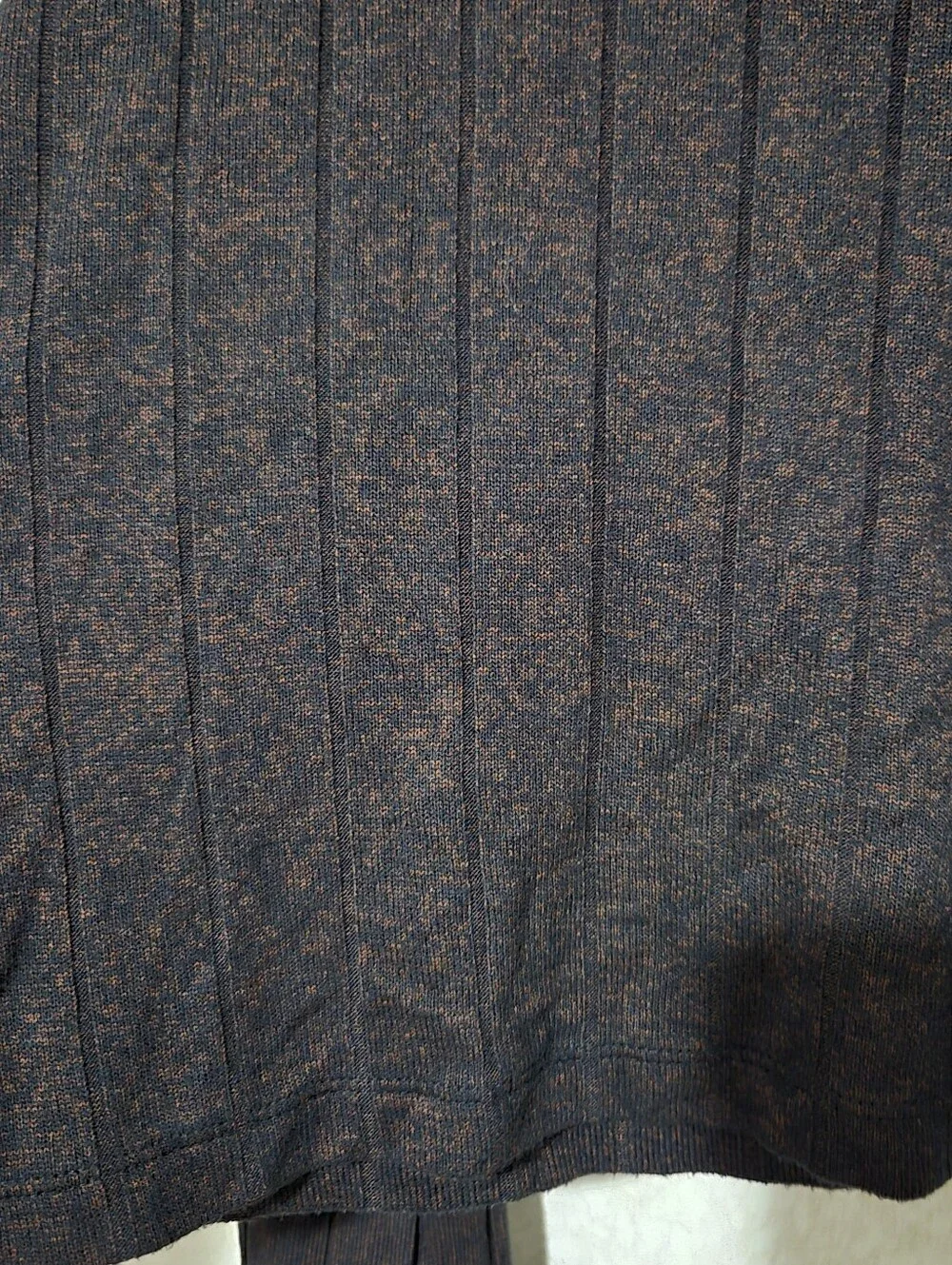 Athleta Brown Ribbed V-Neck Hoodie Top-harmony Pose-Size-S